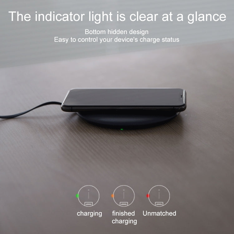 3life-101 10W 9V 5A Ultra-thin Round Wireless Charging Mobile Phone Folding Bracket QI Fast Charging (White)
