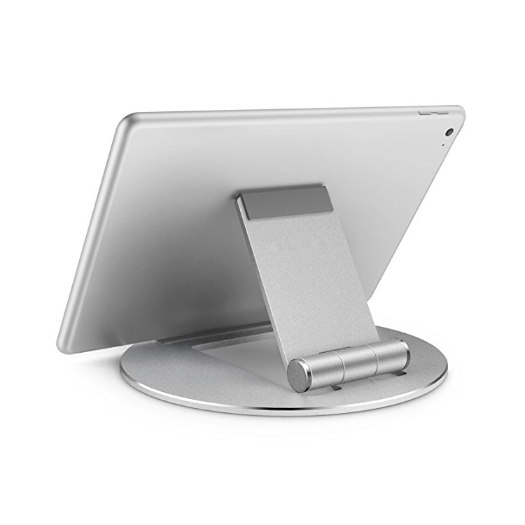 Universal Portable Folding Aluminum Alloy Desktop Bracket Holder for 4-13 inch Mobile Phone / Tablet(Silver)