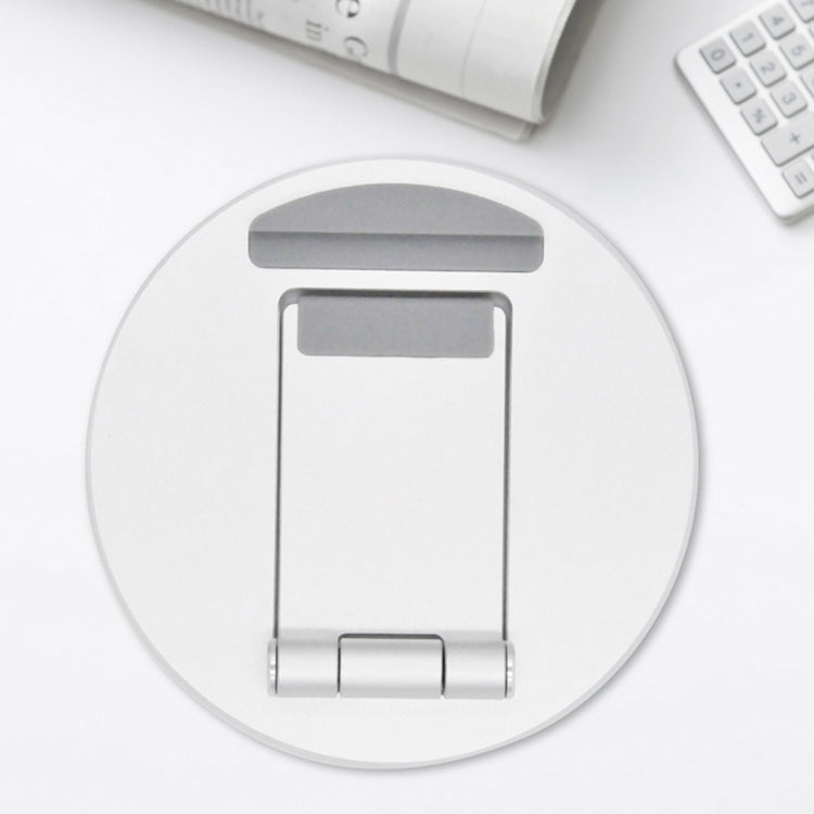 Universal Portable Folding Aluminum Alloy Desktop Bracket Holder for 4-13 inch Mobile Phone / Tablet(Silver)