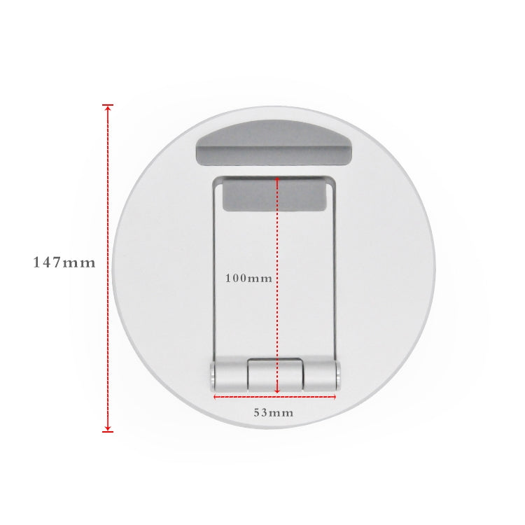 Universal Portable Folding Aluminum Alloy Desktop Bracket Holder for 4-13 inch Mobile Phone / Tablet(Silver)