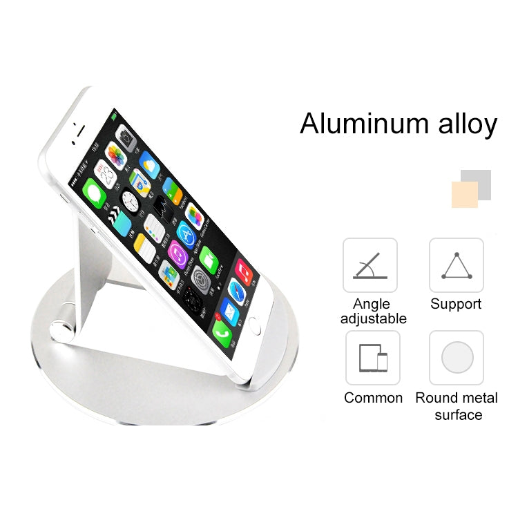 Universal Portable Folding Aluminum Alloy Desktop Bracket Holder for 4-13 inch Mobile Phone / Tablet(Silver)
