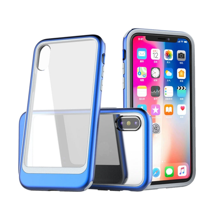 For iPhone X / XS Transparent PC Full Coverage Shockproof Protective Case