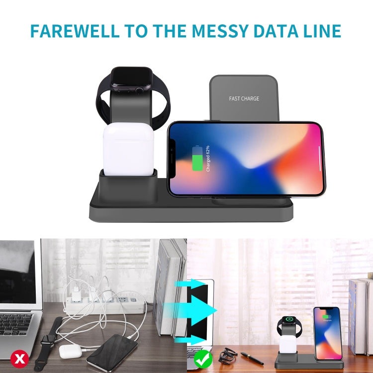 Q12 3 in 1 Quick Wireless Charger for iPhone, Apple Watch, AirPods and other Android Smart Phones