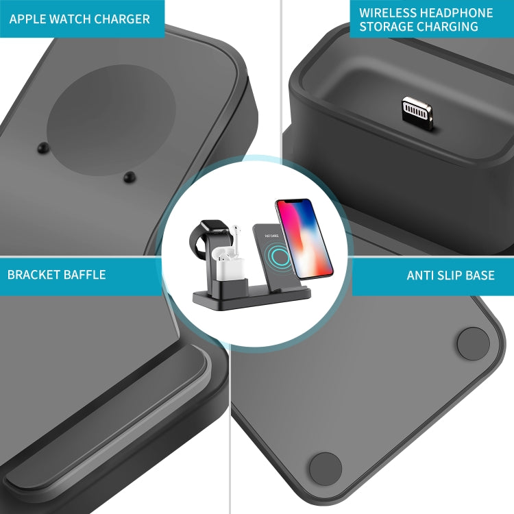 Q12 3 in 1 Quick Wireless Charger for iPhone, Apple Watch, AirPods and other Android Smart Phones