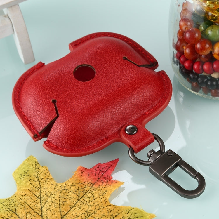 For AirPods Pro Litchi Texture PU Leather Earphone Protective Case with Hook