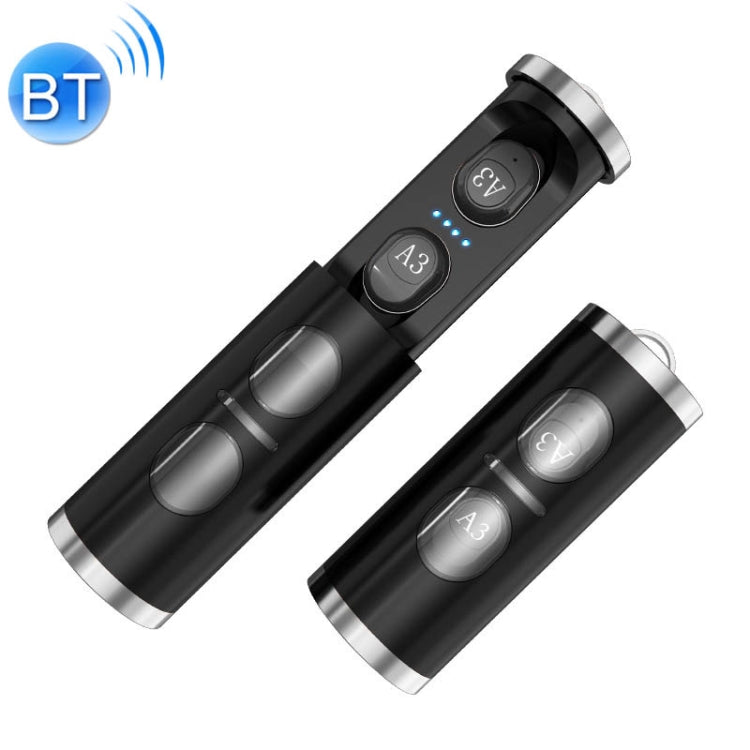 A3 TWS IPX5 Waterproof Bluetooth 5.0 Wireless Bluetooth Earphone with Charging Box, Support Call & IOS Display Power