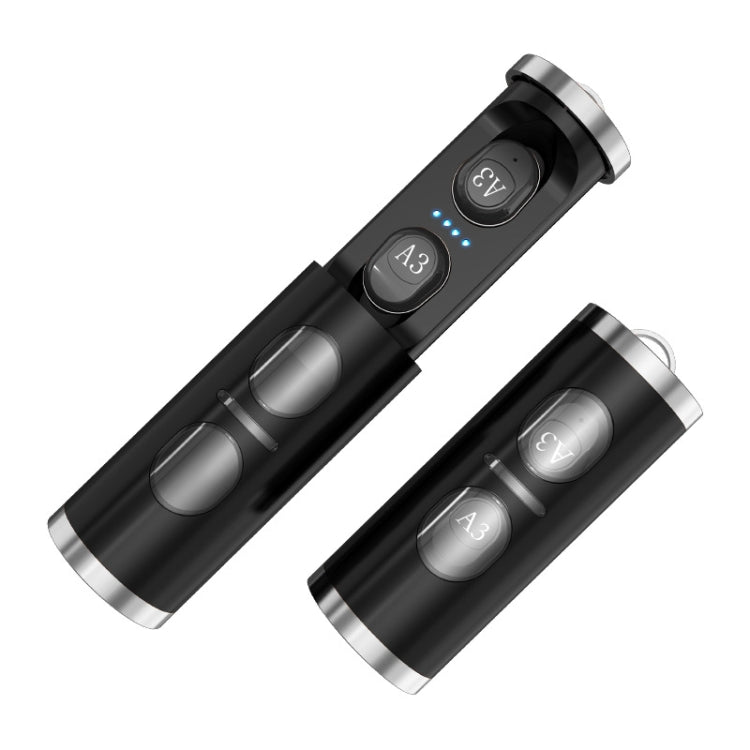 A3 TWS IPX5 Waterproof Bluetooth 5.0 Wireless Bluetooth Earphone with Charging Box, Support Call & IOS Display Power
