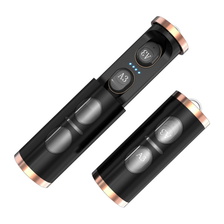 A3 TWS IPX5 Waterproof Bluetooth 5.0 Wireless Bluetooth Earphone with Charging Box, Support Call & IOS Display Power