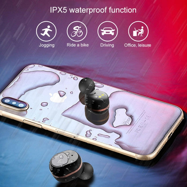 A3 TWS IPX5 Waterproof Bluetooth 5.0 Wireless Bluetooth Earphone with Charging Box, Support Call & IOS Display Power