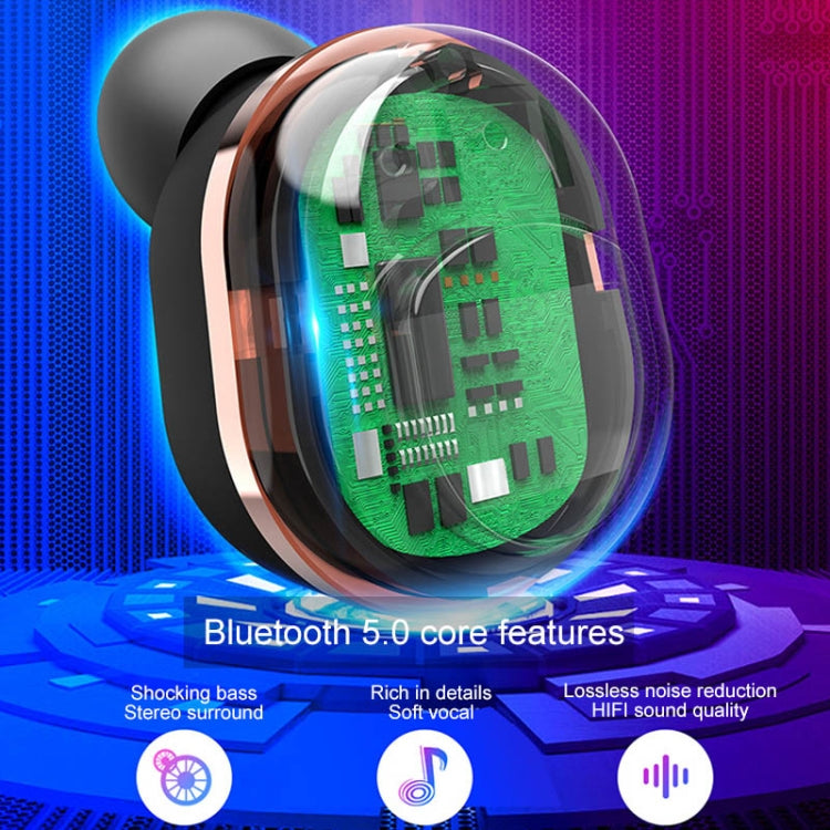 A3 TWS IPX5 Waterproof Bluetooth 5.0 Wireless Bluetooth Earphone with Charging Box, Support Call & IOS Display Power