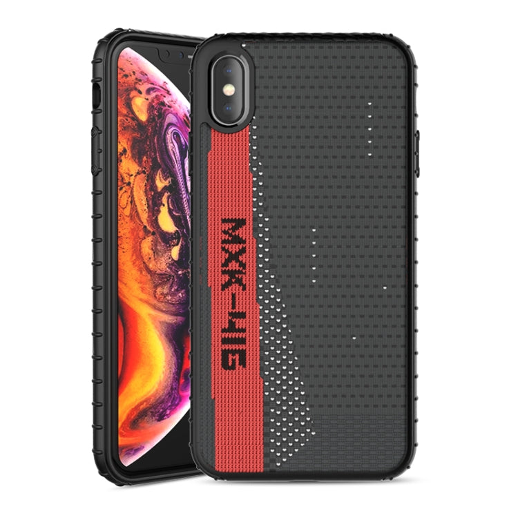 For iPhone XS Max iPAKY Yeezy Stripe Texture Soft PC + TPU Case