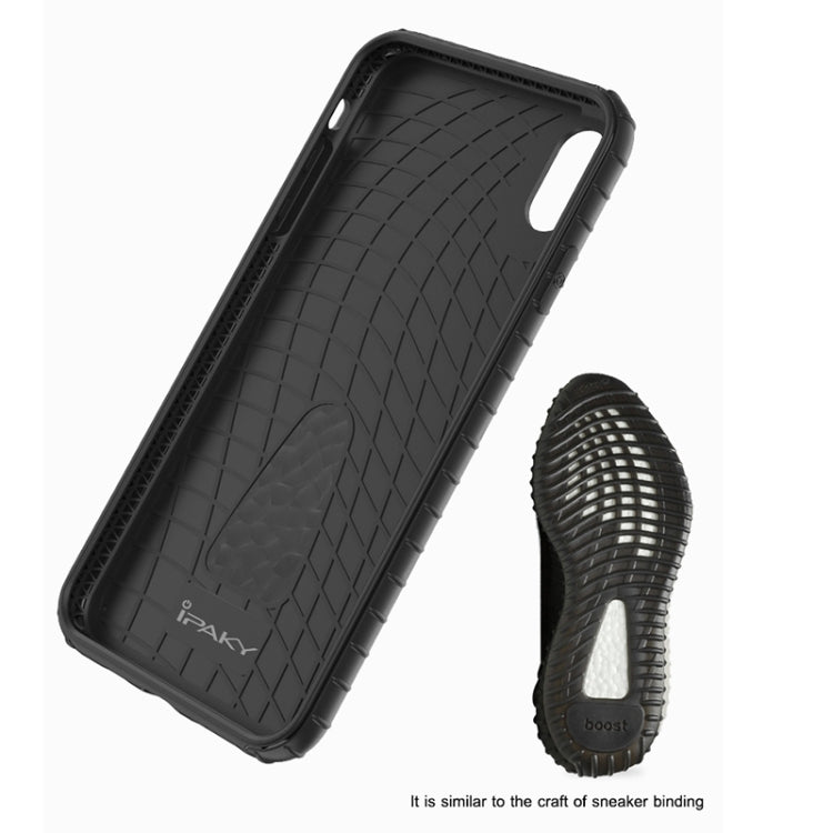 For iPhone XS Max iPAKY Yeezy Stripe Texture Soft PC + TPU Case