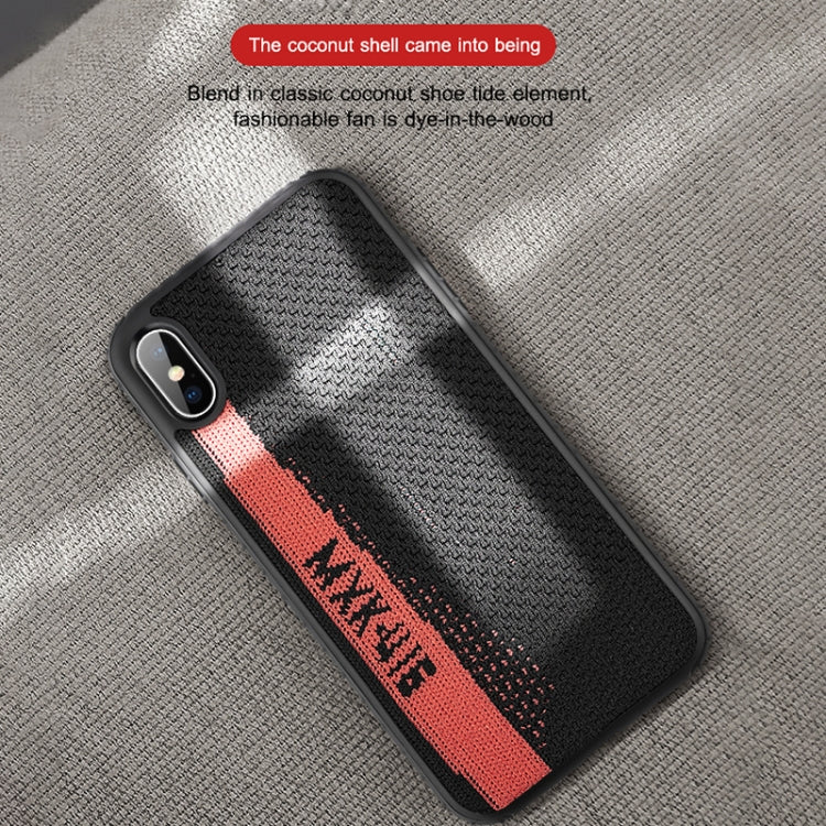For iPhone XS Max iPAKY Yeezy Stripe Texture Soft PC + TPU Case(Black White)