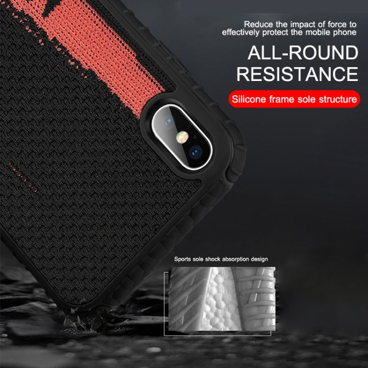 For iPhone XS Max iPAKY Yeezy Stripe Texture Soft PC + TPU Case(Black White)