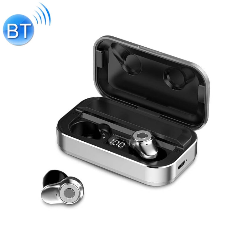 A6 TWS Bluetooth 5.0 Touch Wireless Bluetooth Earphone with Charging Box & LED Smart Digital Display, Support Voice Assistant & Memory Connection & HD Call