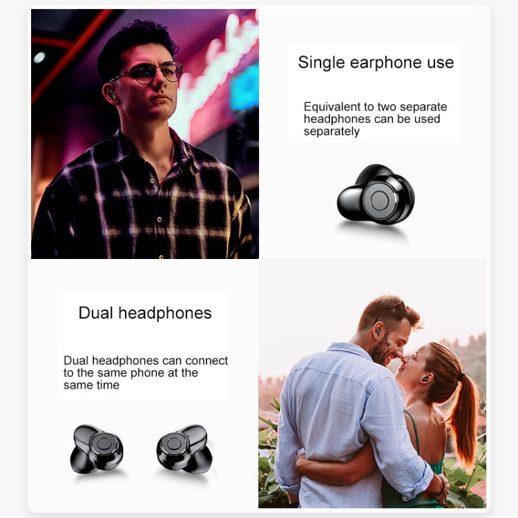 A6 TWS Bluetooth 5.0 Touch Wireless Bluetooth Earphone with Charging Box & LED Smart Digital Display, Support Voice Assistant & Memory Connection & HD Call