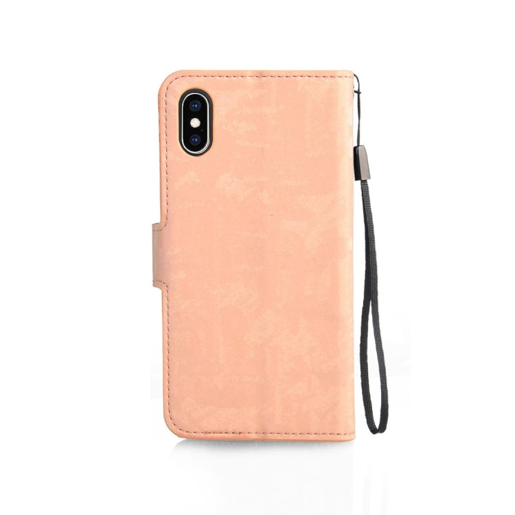For iPhone X / XS Horizontal Flip 3D Gradient Color PU + TPU Leather Case with Holder & Card Slots & Photo frame
