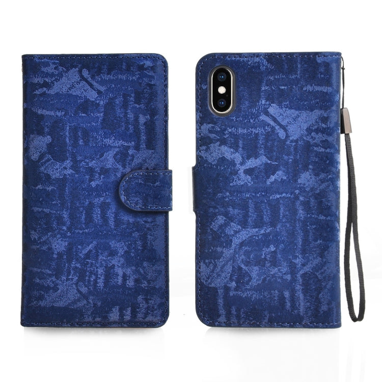 For iPhone X / XS Horizontal Flip 3D Gradient Color PU + TPU Leather Case with Holder & Card Slots & Photo frame