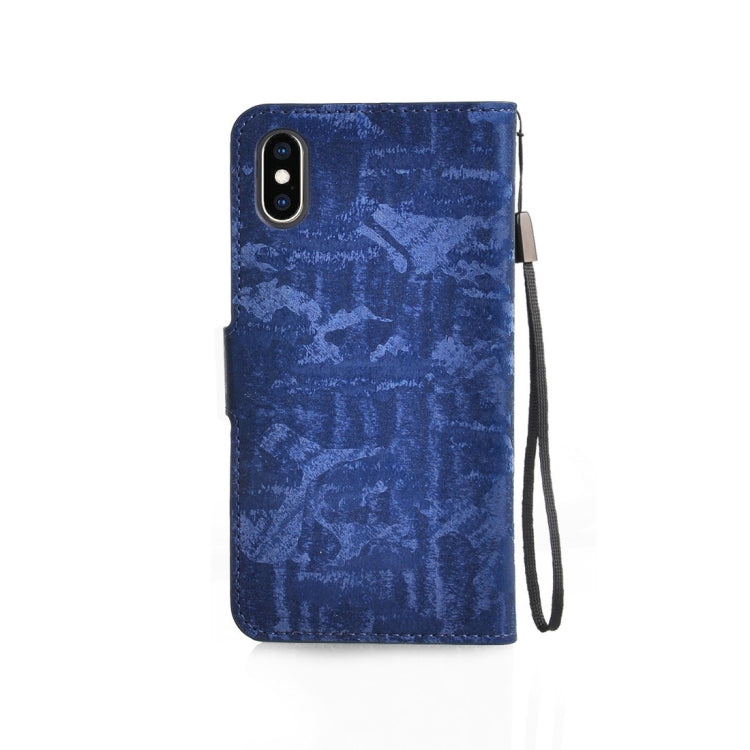 For iPhone X / XS Horizontal Flip 3D Gradient Color PU + TPU Leather Case with Holder & Card Slots & Photo frame