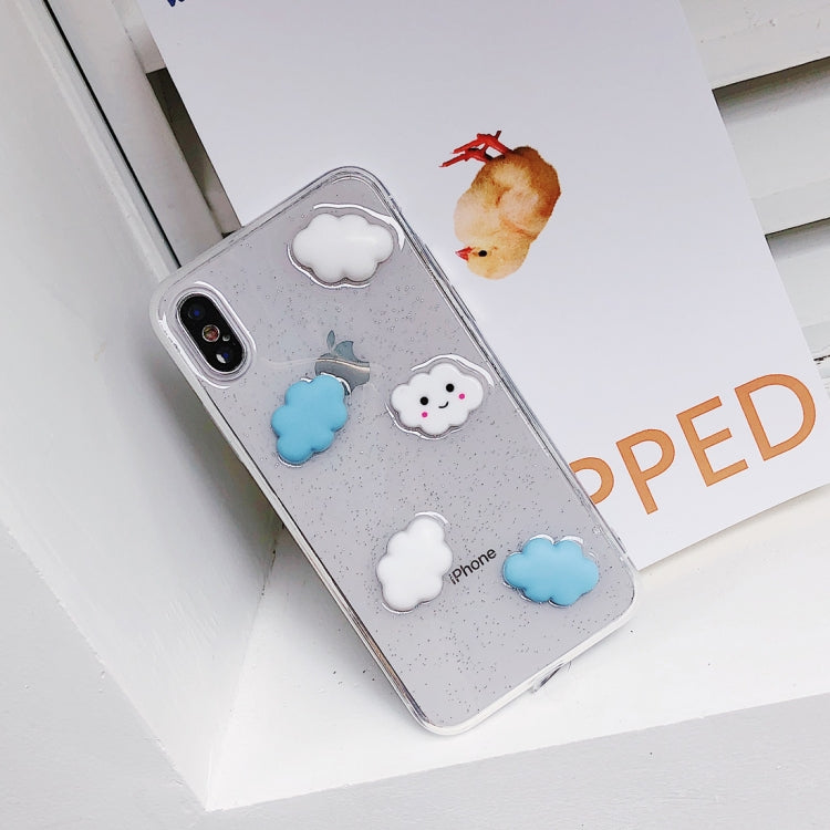 For iPhone X / XS Shockproof Epoxy Cloud Pattern Soft TPU Case
