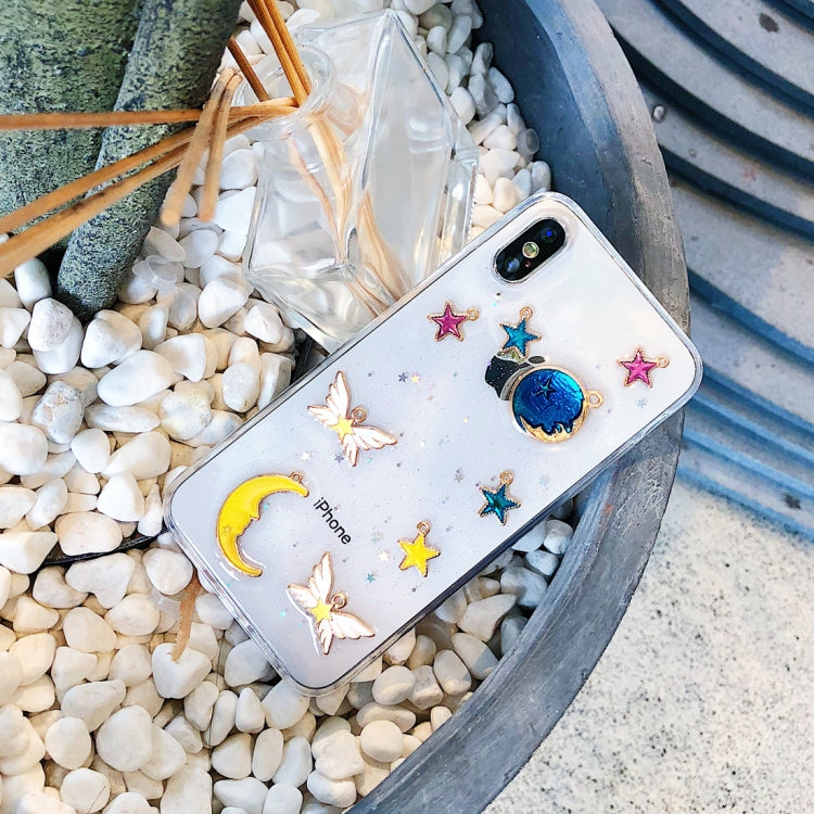 For iPhone X / XS Shockproof Epoxy Moon Planet Pattern Soft TPU Case