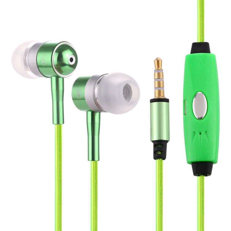 1.1m 3.5mm Plug Universal Stereo Visible EL Flowing Light Earphones with Mic