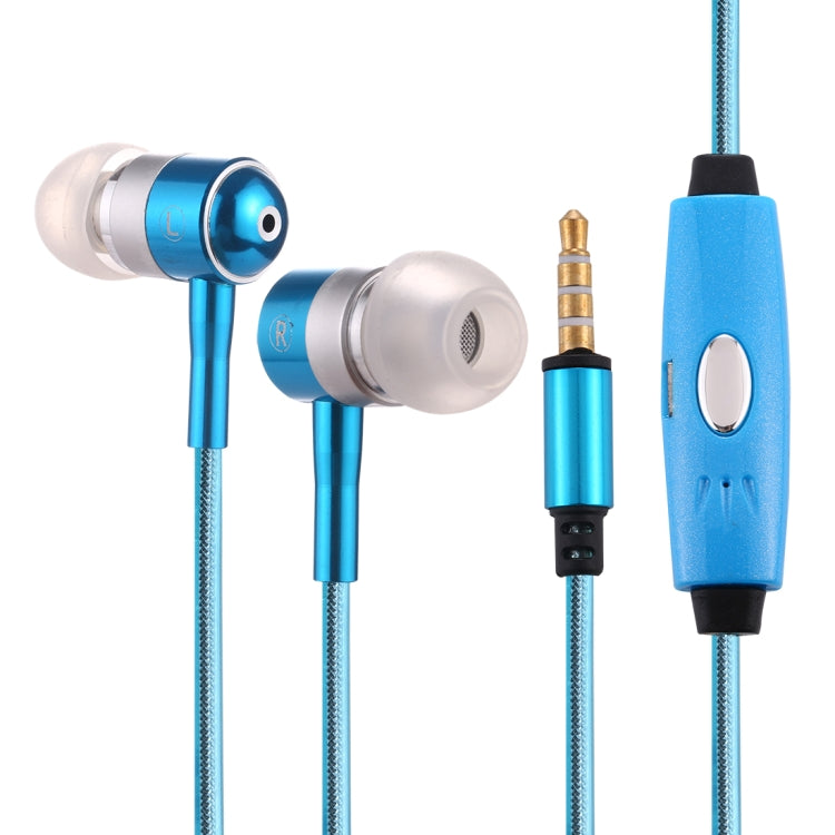 1.1m 3.5mm Plug Universal Stereo Visible EL Flowing Light Earphones with Mic