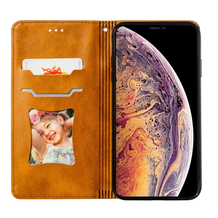 For iPhone X / XS Calf Texture Zipper Magnetic Horizontal Flip Leather Case with Wallet & Holder & Card Slots