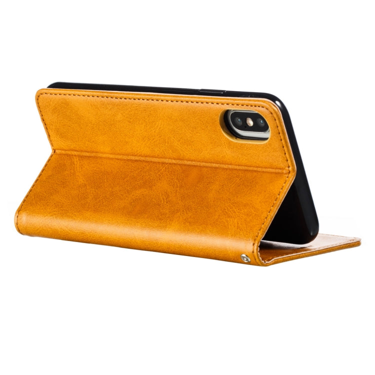 For iPhone X / XS Calf Texture Zipper Magnetic Horizontal Flip Leather Case with Wallet & Holder & Card Slots