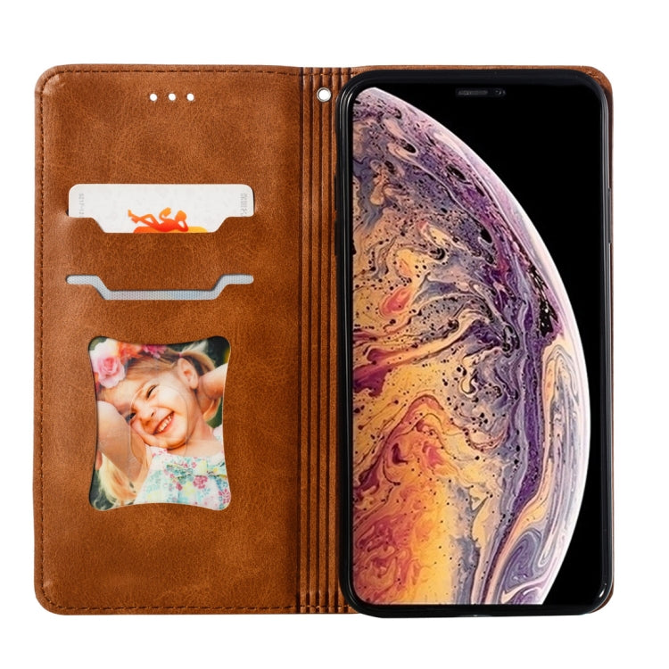 For iPhone X / XS Calf Texture Zipper Magnetic Horizontal Flip Leather Case with Wallet & Holder & Card Slots