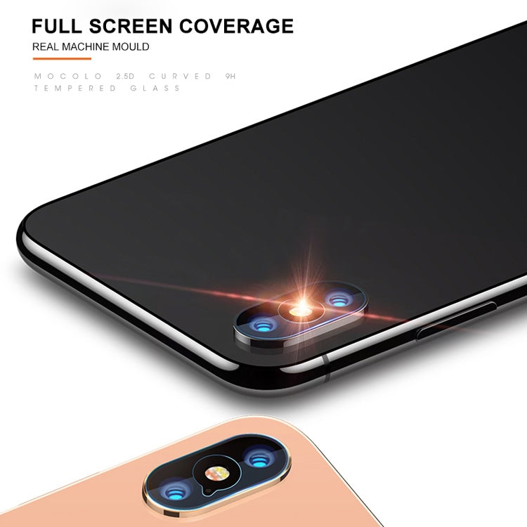 For iPhone XS / X mocolo 0.15mm 9H 2.5D Round Edge Rear Camera Lens Tempered Glass Film (Transparent)