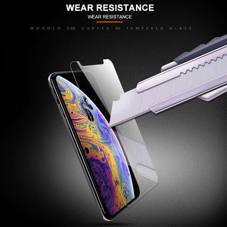 For iPhone XS / X mocolo 0.33mm 9H 2.5D Tempered Glass Film(Transparent)
