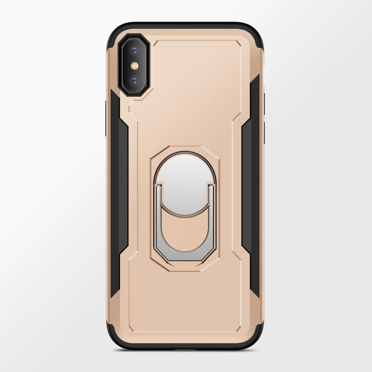 For iPhone X / XS GKK Magnetic 360 Degree Rotation Ring Holder PC + TPU Armor Case