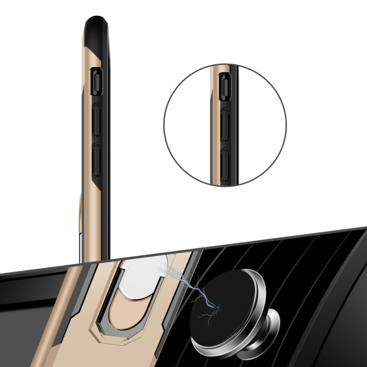 For iPhone X / XS GKK Magnetic 360 Degree Rotation Ring Holder PC + TPU Armor Case