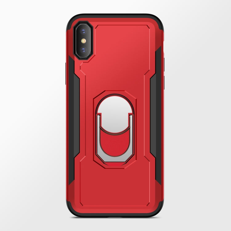 For iPhone X / XS GKK Magnetic 360 Degree Rotation Ring Holder PC + TPU Armor Case