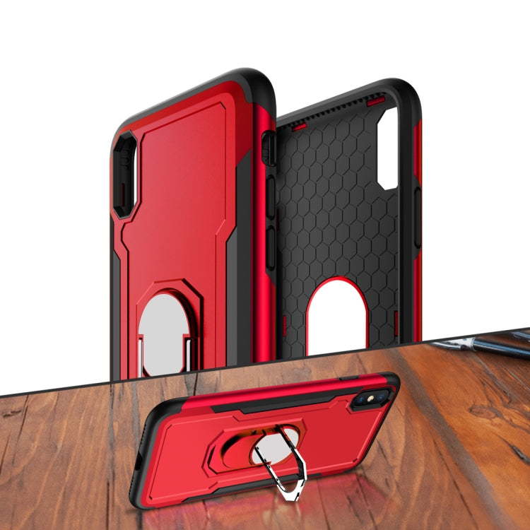 For iPhone X / XS GKK Magnetic 360 Degree Rotation Ring Holder PC + TPU Armor Case