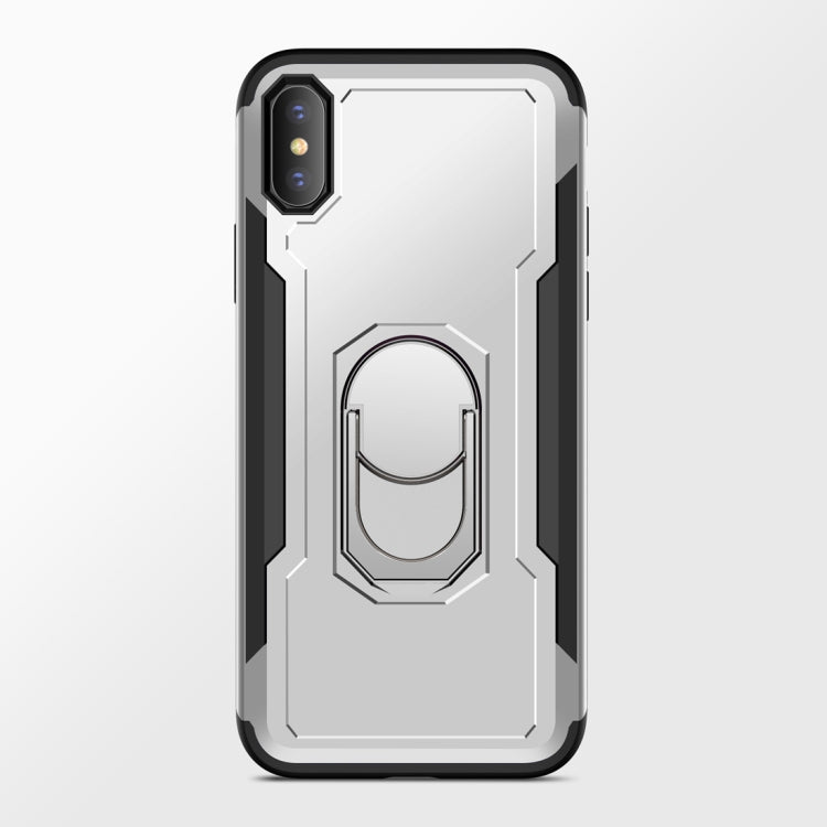 For iPhone X / XS GKK Magnetic 360 Degree Rotation Ring Holder PC + TPU Armor Case