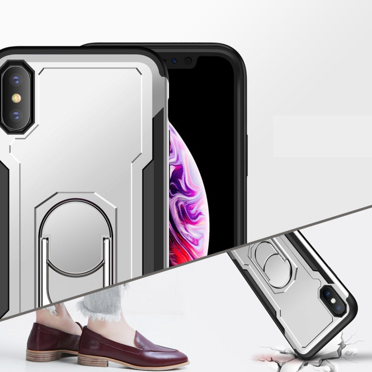 For iPhone X / XS GKK Magnetic 360 Degree Rotation Ring Holder PC + TPU Armor Case