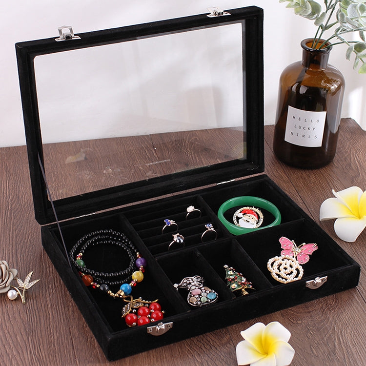 6 In 1 Multi-function Ear Stud Earrings Bracelet Pendant Necklace Ring Jewelry Protective Display Storage Box