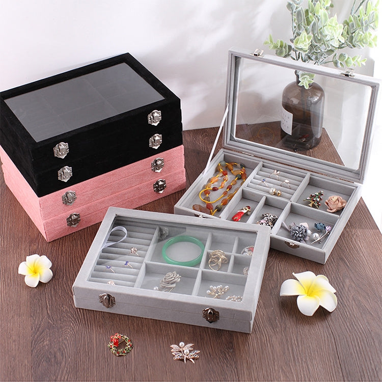 6 In 1 Multi-function Ear Stud Earrings Bracelet Pendant Necklace Ring Jewelry Protective Display Storage Box