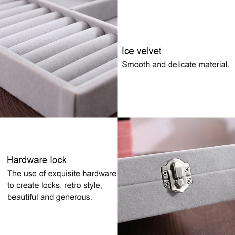 6 In 1 Multi-function Ear Stud Earrings Bracelet Pendant Necklace Ring Jewelry Protective Display Storage Box
