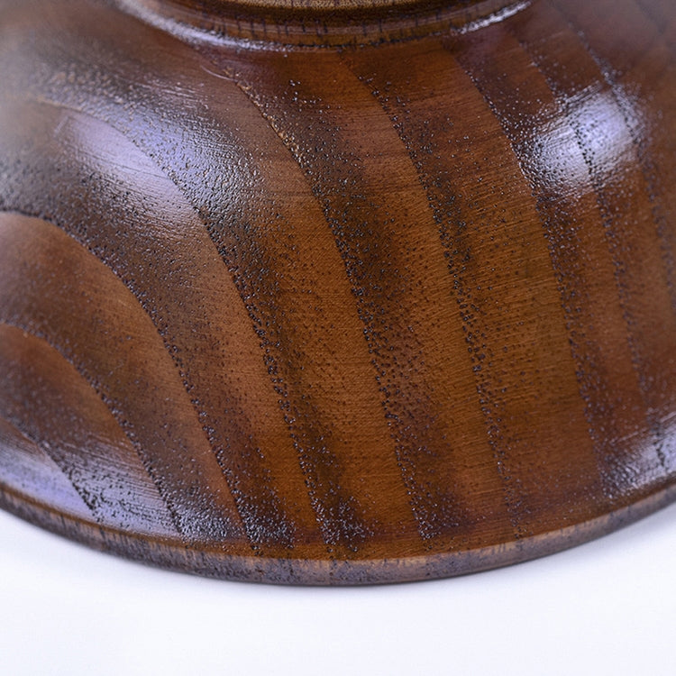 Natural Jujube Wooden Bowl High Foot Rice Bowl (Wood)
