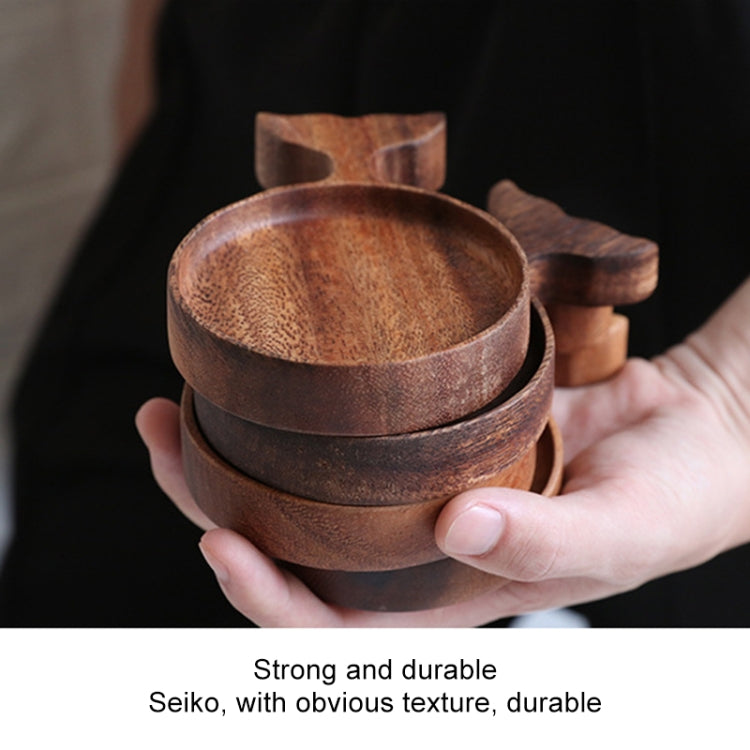 Creative Wooden Fish Shape Kitchen Seasoning Small Dish Dip Saucer (Wood)