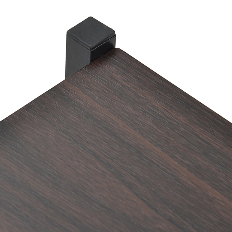 [JPN Warehouse] Three-layer PVC kitchen Shelf Range Hood Bracket with Removable Shelf, Size: 84.2 x 60.7 x 46cm (Wood Color)