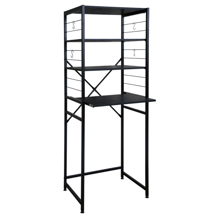 [JPN Warehouse] Four-layer PVC kitchen Shelf Range Hood Bracket with Removable Shelf, Size: 170 x 60.3 x 43.8cm