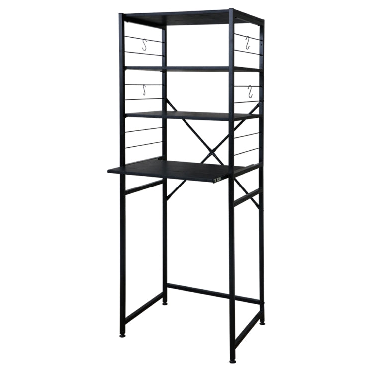 [JPN Warehouse] Four-layer PVC kitchen Shelf Range Hood Bracket with Removable Shelf, Size: 170 x 60.3 x 43.8cm