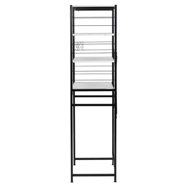 [JPN Warehouse] Four-layer PVC kitchen Shelf Range Hood Bracket with Removable Shelf, Size: 170 x 60.3 x 43.8cm