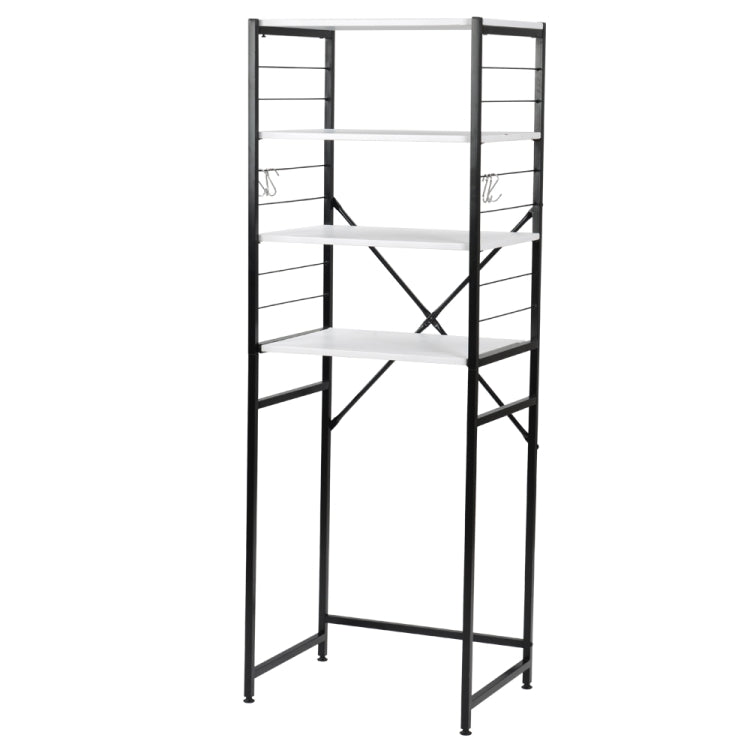 [JPN Warehouse] Four-layer PVC kitchen Shelf Range Hood Bracket with Removable Shelf, Size: 170 x 60.3 x 43.8cm