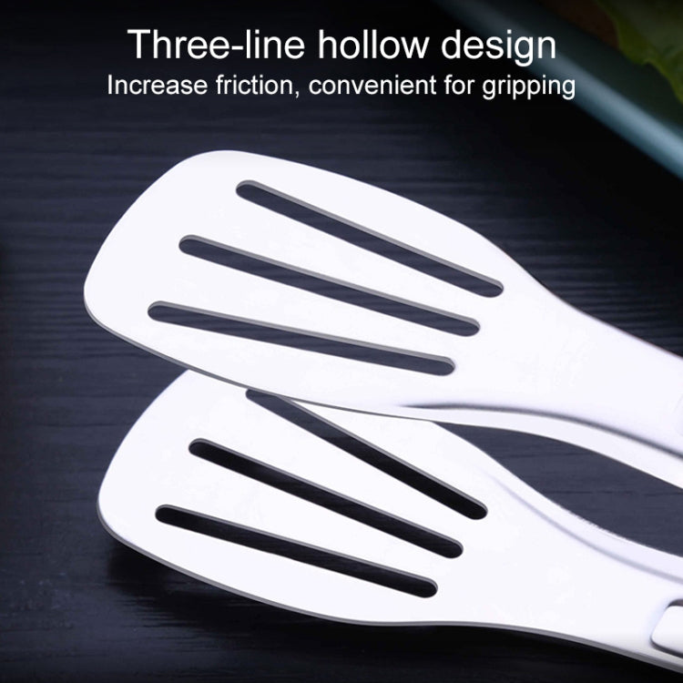 Stainless Steel Barbecue Steak Clip Tongs BBQ Roasting Shovels Leak Steak Shovel Spatula Food Clamp Bread Clips, Length: 28.5cm