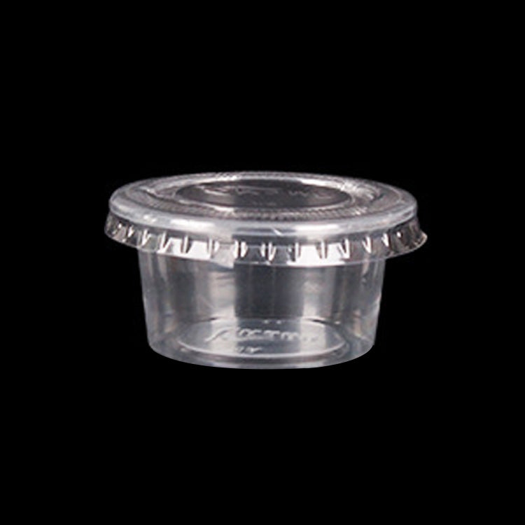 2000 PCS Thick Disposable Transparent Plastic Takeout Packaging Seasoning Box with Lid, Styleï¼š 1oz Split Cup 30ml